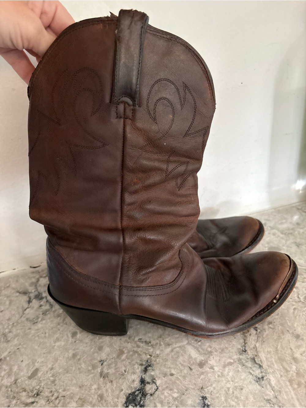 Vintage Durango Classic Brown Leather Western Boots